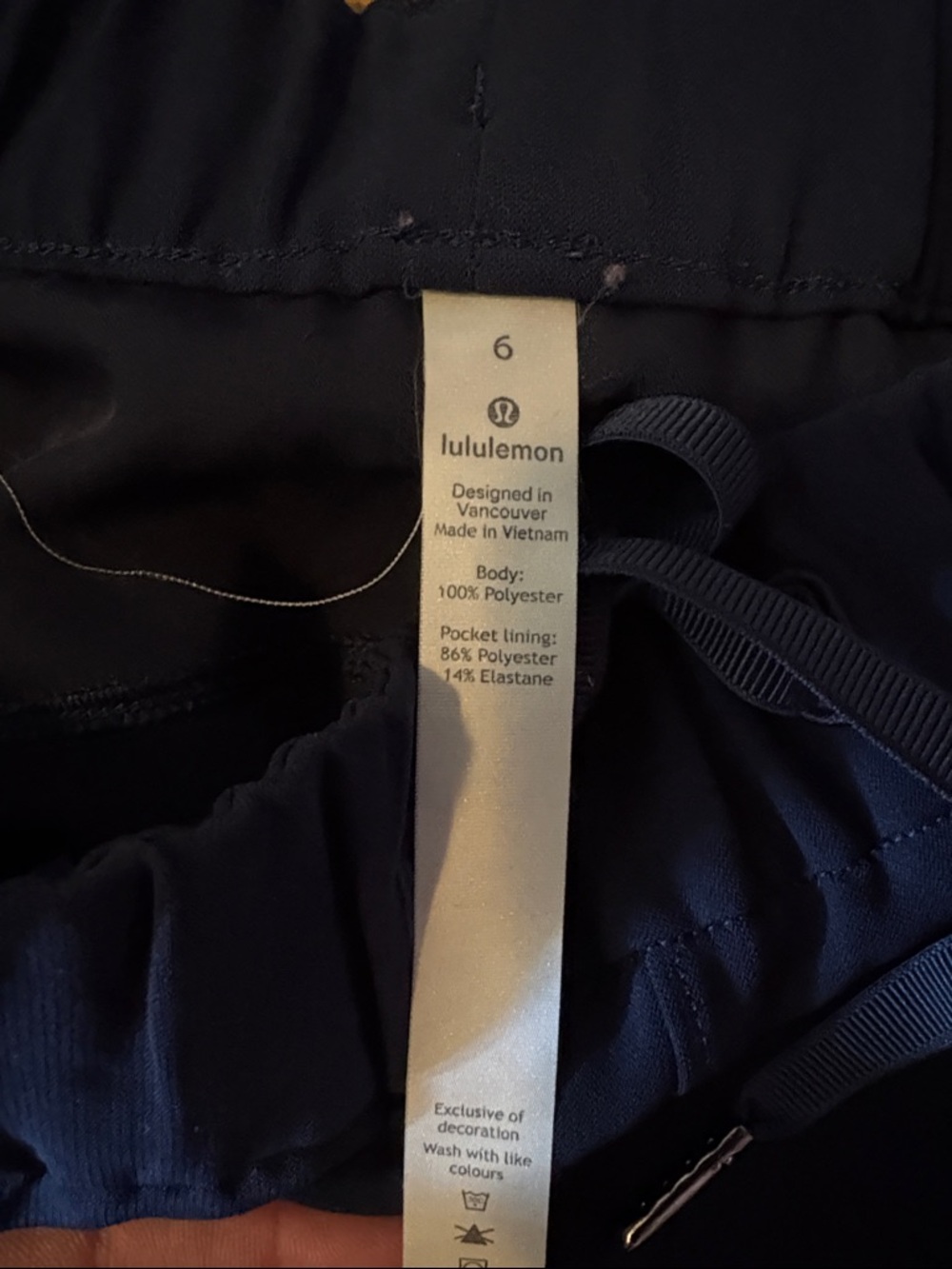 lululemon athletica Navy Wide-Leg Drawstring Sweatpants - Picture 2 of 3
